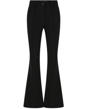 Gucci Broeken ,Zwart ,Leer Stretch Acetate Duchesse Broek