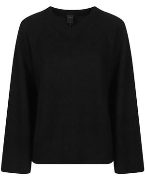 Pinko V-Neck Knitwear - Negro