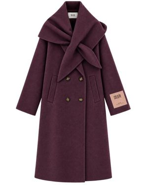 SOLOTRE Jassen ,Paars ,Double-Breasted Coat