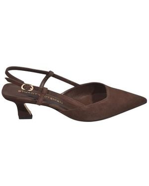 Stuart Weitzman Schoenen ,Bruin ,Leer Vinnie 50 Slingback Pump