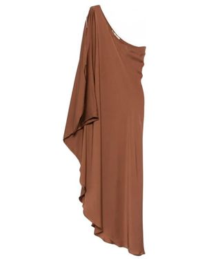 Silk95five Kleedjes ,Bruin ,Ritz Silk Asymmetric Dress