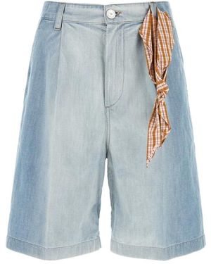 Marni Bermuda Shorts Met Plooien - Blauw