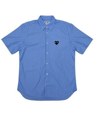 COMME DES GARÇONS PLAY Short Sleeve Shirts - Blue