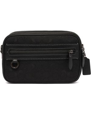 COACH Schwarze Theo Jacquard Kameratasche