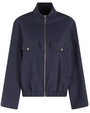 Semicouture Bomber Jackets - Blue