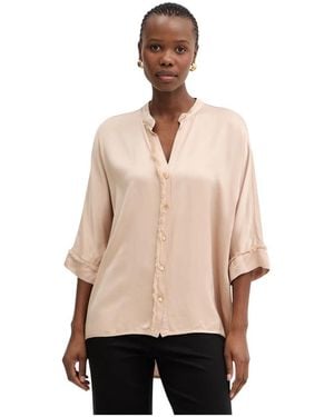 Fracomina Relaxed Viscose Shirt - Naturel