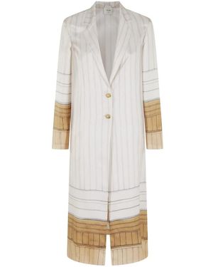 Alysi Single-Breasted Coats - Blanco