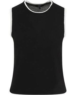 Theory Seidenbesatz tank top - Schwarz