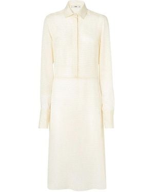 Fendi Kleedjes ,Wit ,Chevron Blousejurk