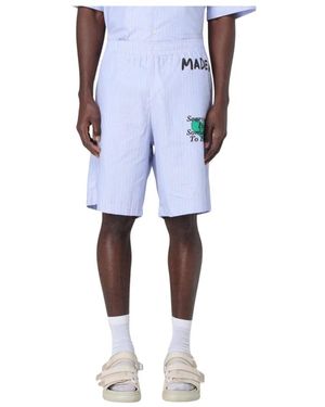 Barrow Grafikdruck Baumwollshorts - Blau