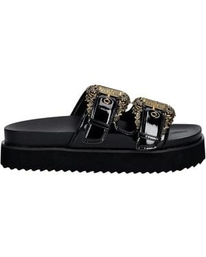 Versace Jeans Couture Sliders - Negro