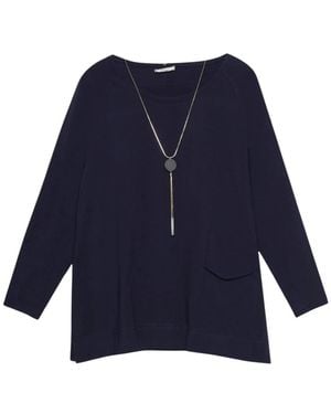 Elena Miro Long Sleeve T-Shirts - Blue