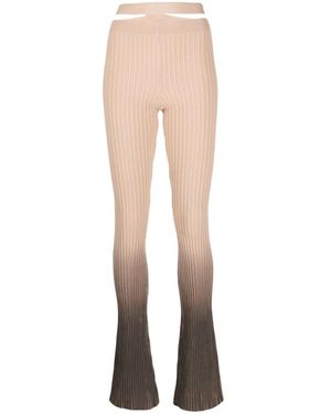 ANDREA ADAMO Slim-Fit Trousers - Naturel