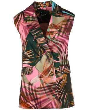 Giulia N Couture Chaleco De Algodón Y Elastano, Mujer, Talla - Rojo