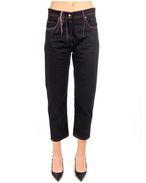 MSGM Cropped Jeans - Black