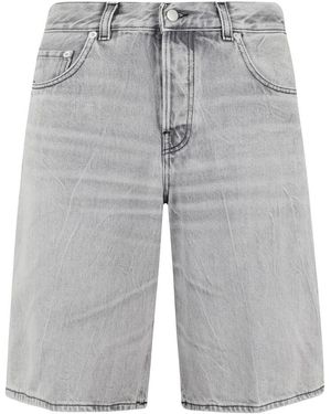 Haikure Graue Wide Leg Bermuda Jeans