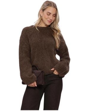 Object Objharry L/Lo Knit Pullover Noos - Bruin