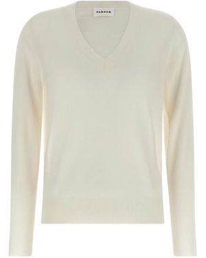 P.A.R.O.S.H. V-Neck Knitwear - Blanc