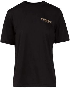 Burberry Jemma T-Shirt Van Katoenmix - Zwart