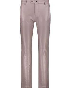 Monari Broeken ,Roze ,Katoen Elegante Straight Leg Hose - Grijs