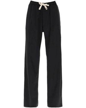 Palm Angels Straight Trousers - Black