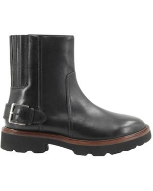 Geox Schoenen ,Zwart ,Leer Norize Enkellaars