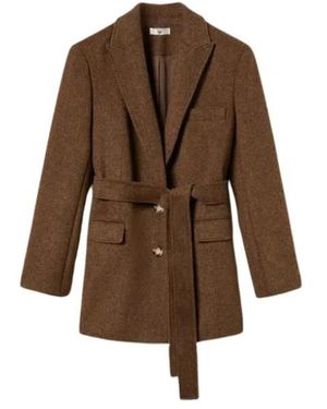 Twinset Velours Blazer - Bruin