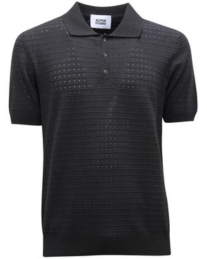 Alpha Studio Polo Shirts - Black