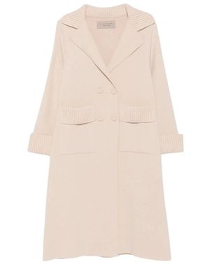 D.exterior Double-Breasted Coats - Natural