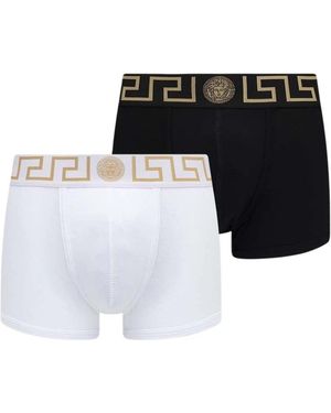 Versace Cotton-Jersey Trunks 2-Pack - Zwart