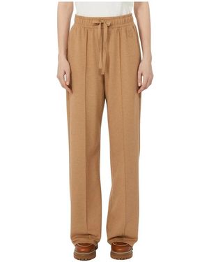Weekend by Maxmara Broeken ,Bruin ,Wol Wijde Broek - Naturel