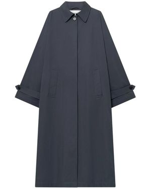 Mark Kenly Domino Tan Single-Breasted Coats - Blue