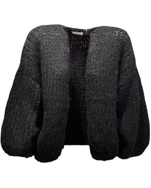 Maiami Alpaka Bomber Cardigan - Schwarz