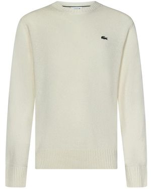 Lacoste Round-Neck Knitwear - Blanc