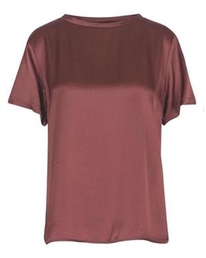 Ottod'Ame Raso Tshirt Met Ronde Hals En Korte Mouwen - Paars