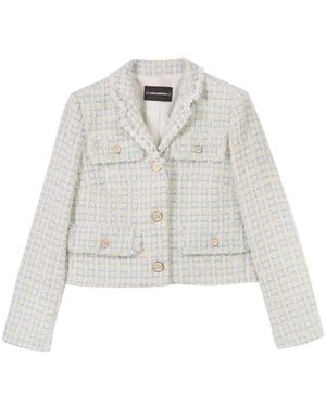 KARL LAGERFELD Jassen ,Veelkleurig ,Katoen Kort Twill Katoenen Jas - Wit