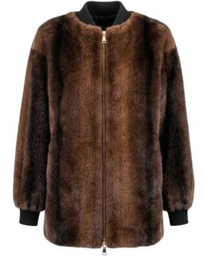 Ermanno Scervino Faux Fur & Shearling Jackets - Marrón