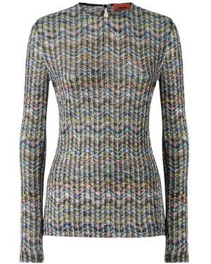 Missoni Trui Met Lange Mouwen Van Viscosemix Met Pailletten - Grijs