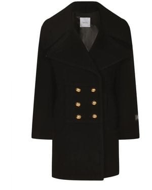 Patou Double-Breasted Coats - Negro