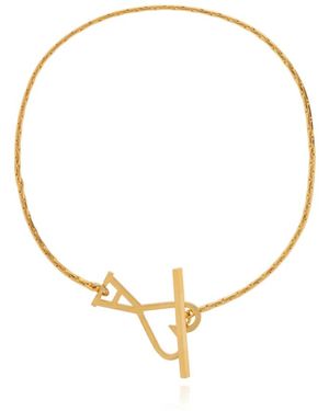 Ami Paris Armband Mit Logo-Förmigem Anhänger - Mettallic
