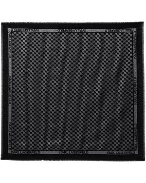 KARL LAGERFELD K/Monogram Schal - Schwarz