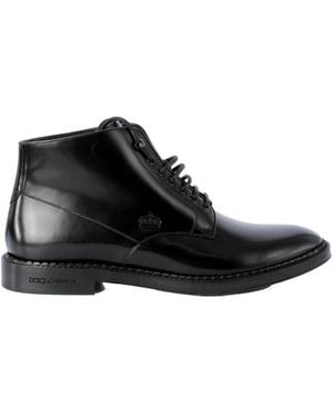 Dolce & Gabbana Lace-Up Boots - Black