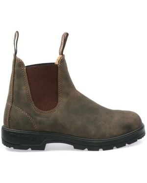 Blundstone Braune flache schuhe mit rutschfester sohle