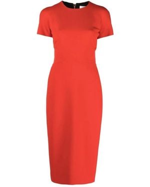 Victoria Beckham Midi Dresses - Rosso