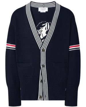 Thom Browne Cardigans - Bleu