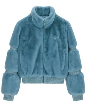 Guess Jassen ,Blauw ,Carla Imitatiebont Jas