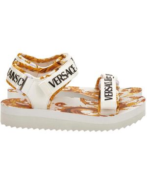Versace Jeans Couture Flat Sandals - Metálico