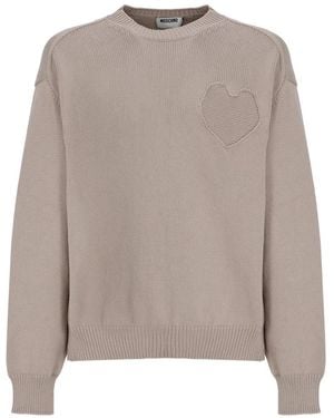 Moschino Round-Neck Knitwear - Gris