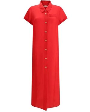 KHAITE Shirt Dresses - Rosso