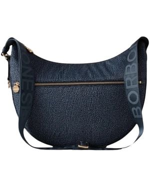 Borbonese Tassen ,Blauw ,Leer Luna Bag Middle